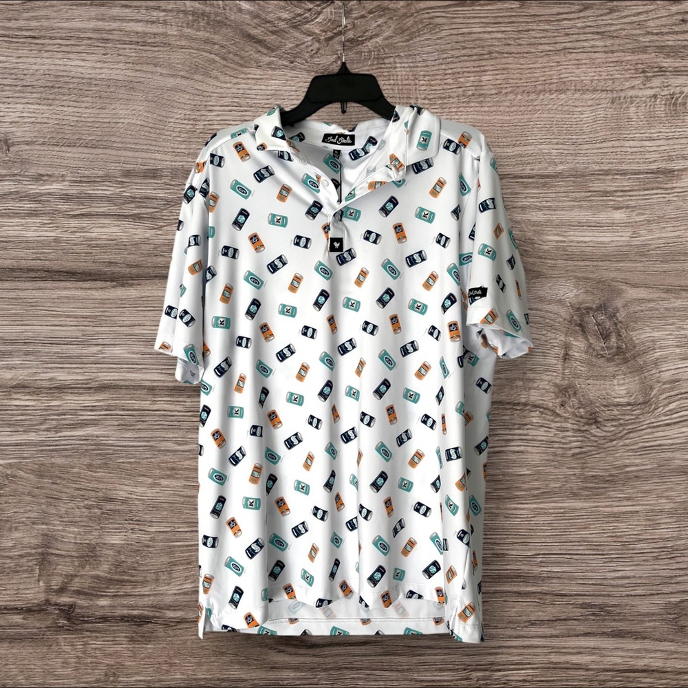 NWT Bad Birdie Core Polo Crushable shirt